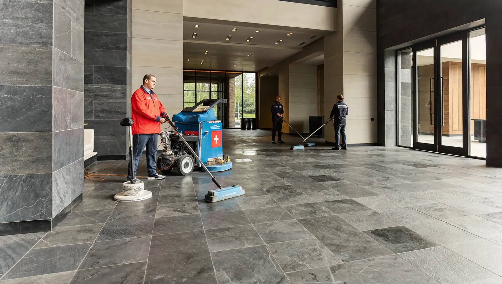 Commercial slate floor cleaning service in London