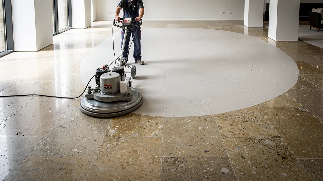 Limestone floor honing for a smooth even finish in London