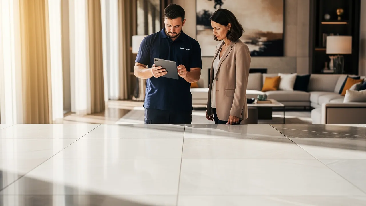 Free porcelain floor site survey in London