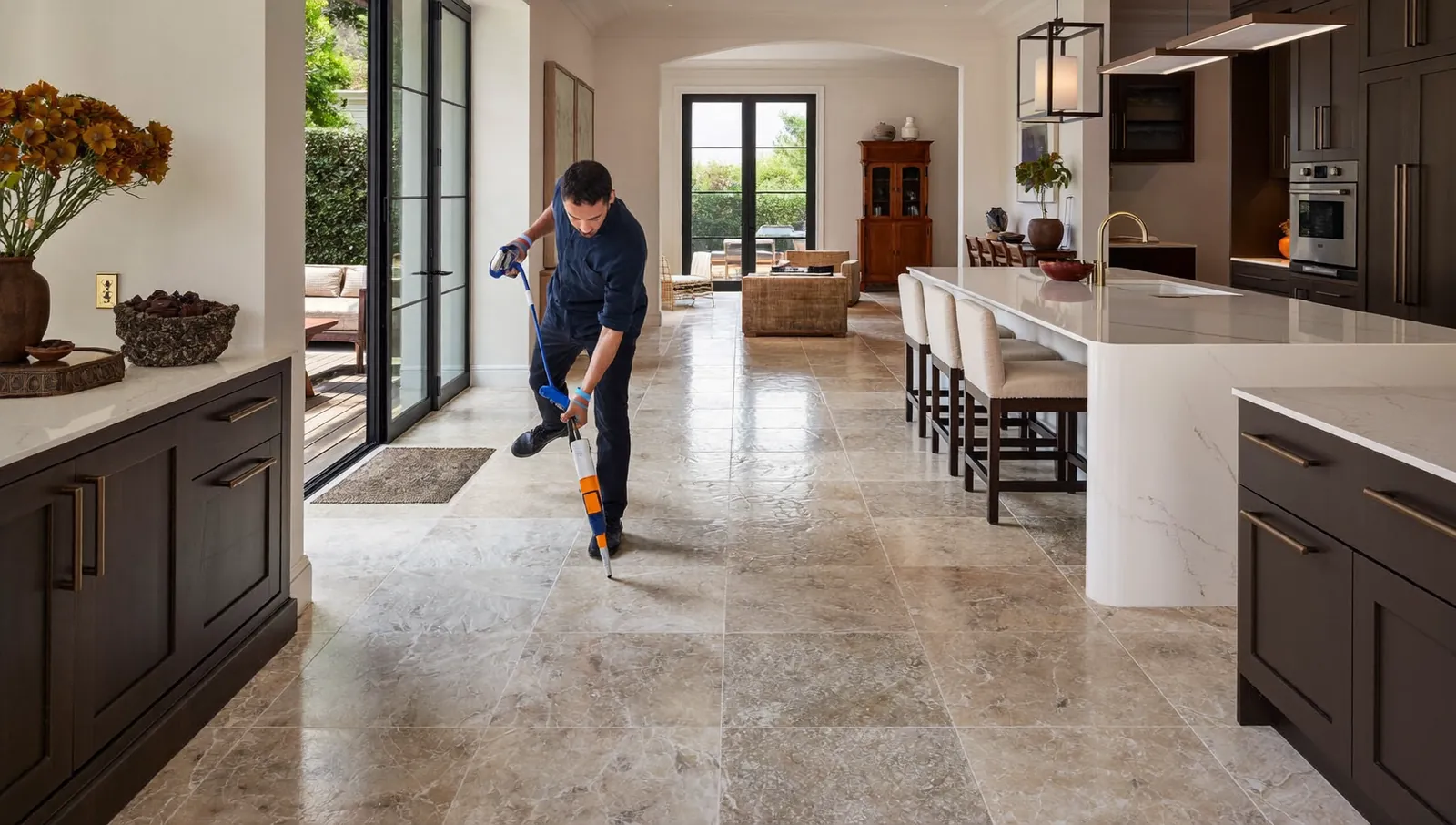 Residential floor sealing service in a London home