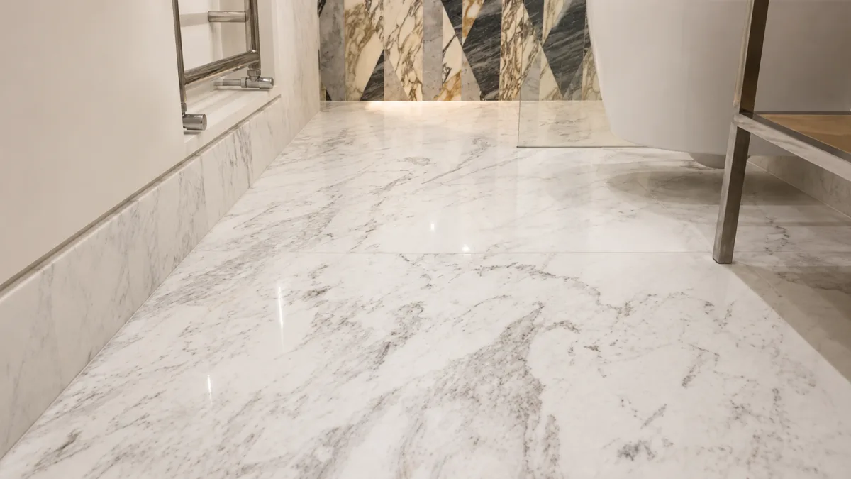 Bathroom marble floor polishing London