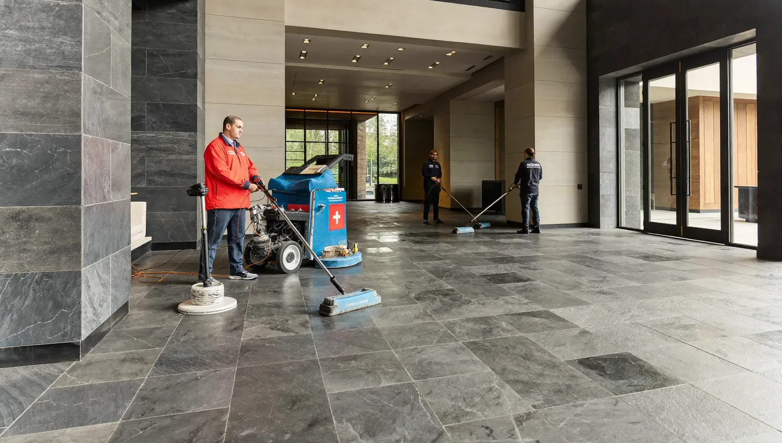 Commercial slate floor cleaning service in London
