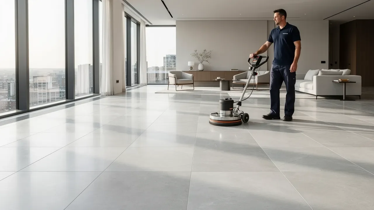 Professional porcelain tile cleaning and polishing service in London
