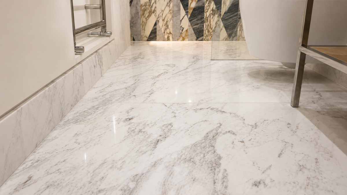 Bathroom marble floor polishing London