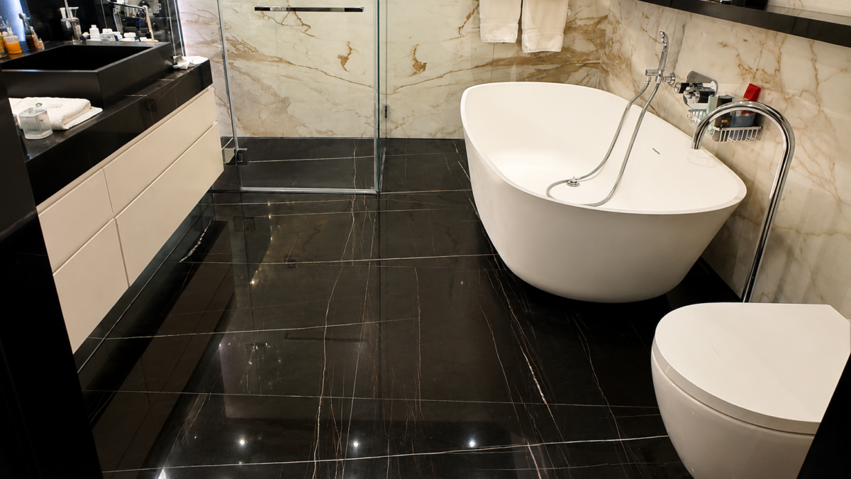 Black marble floor cleaning London