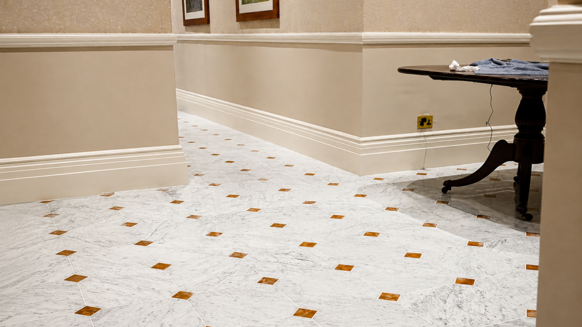 Commercial marble floor polishing London