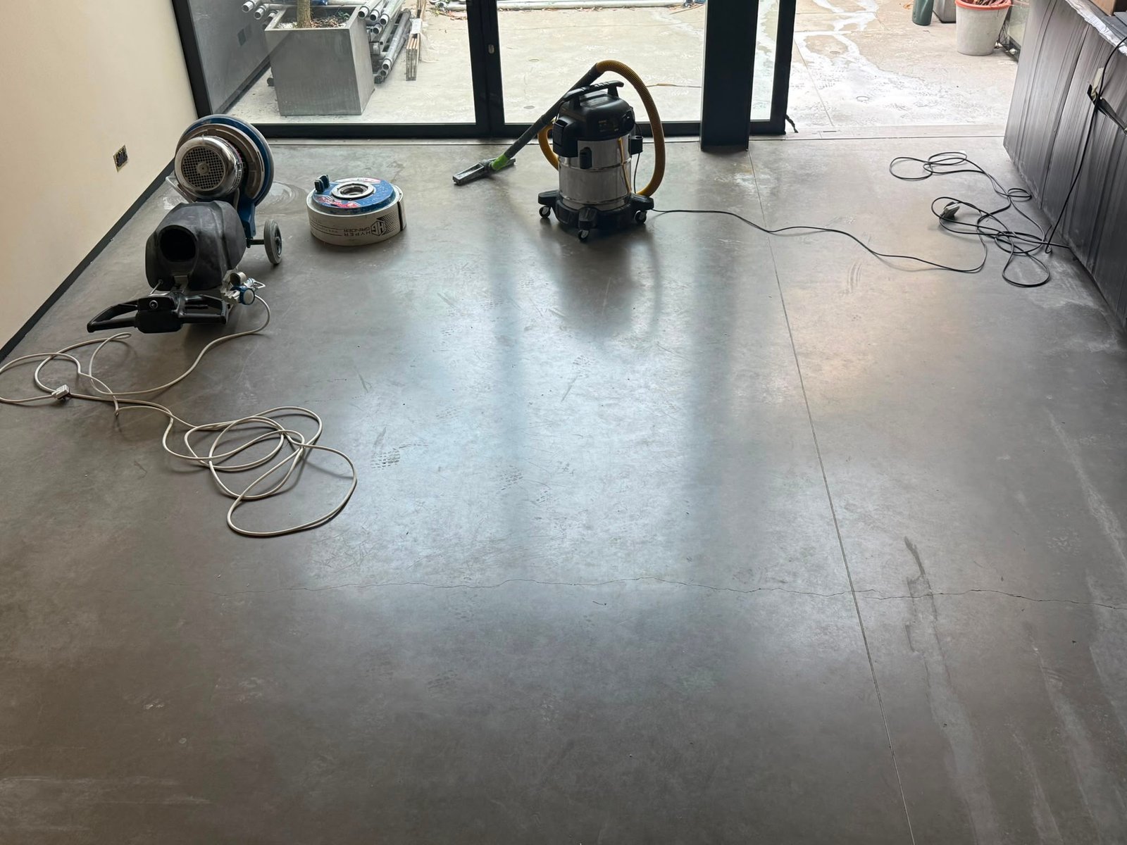 Concrete Floor Polishing Before - FloorCare London