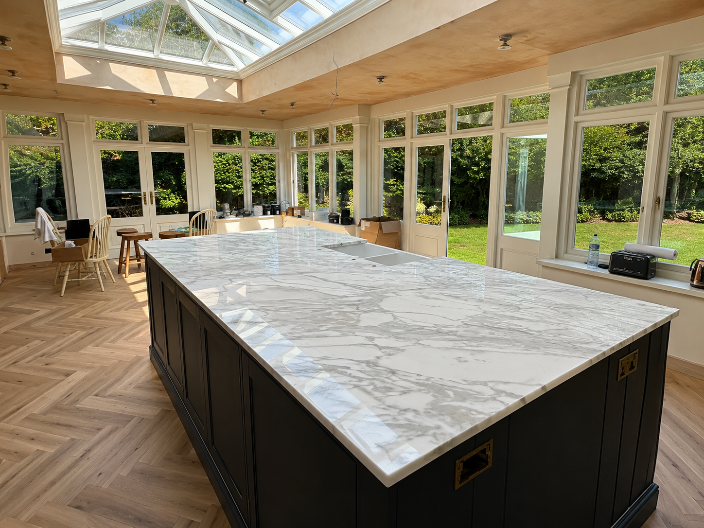 Marble Kitchen Island Polishing - FloorCare London