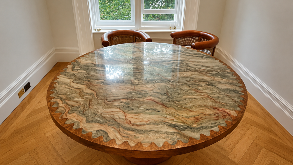 Natural stone table polishing London