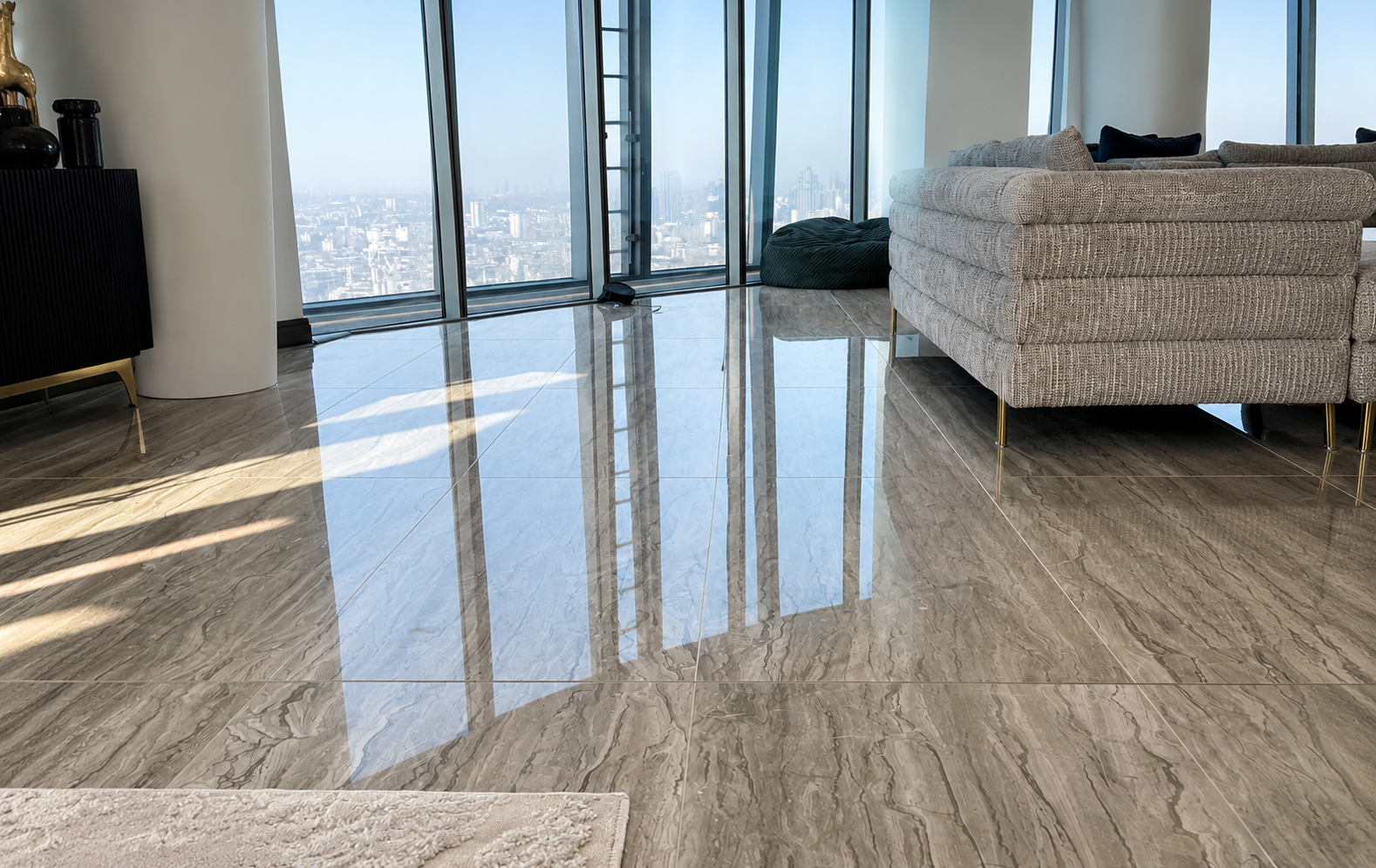 Polished Porcelain Tile Cleaning - FloorCare London